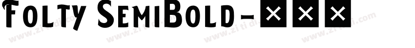 Folty SemiBold字体转换
